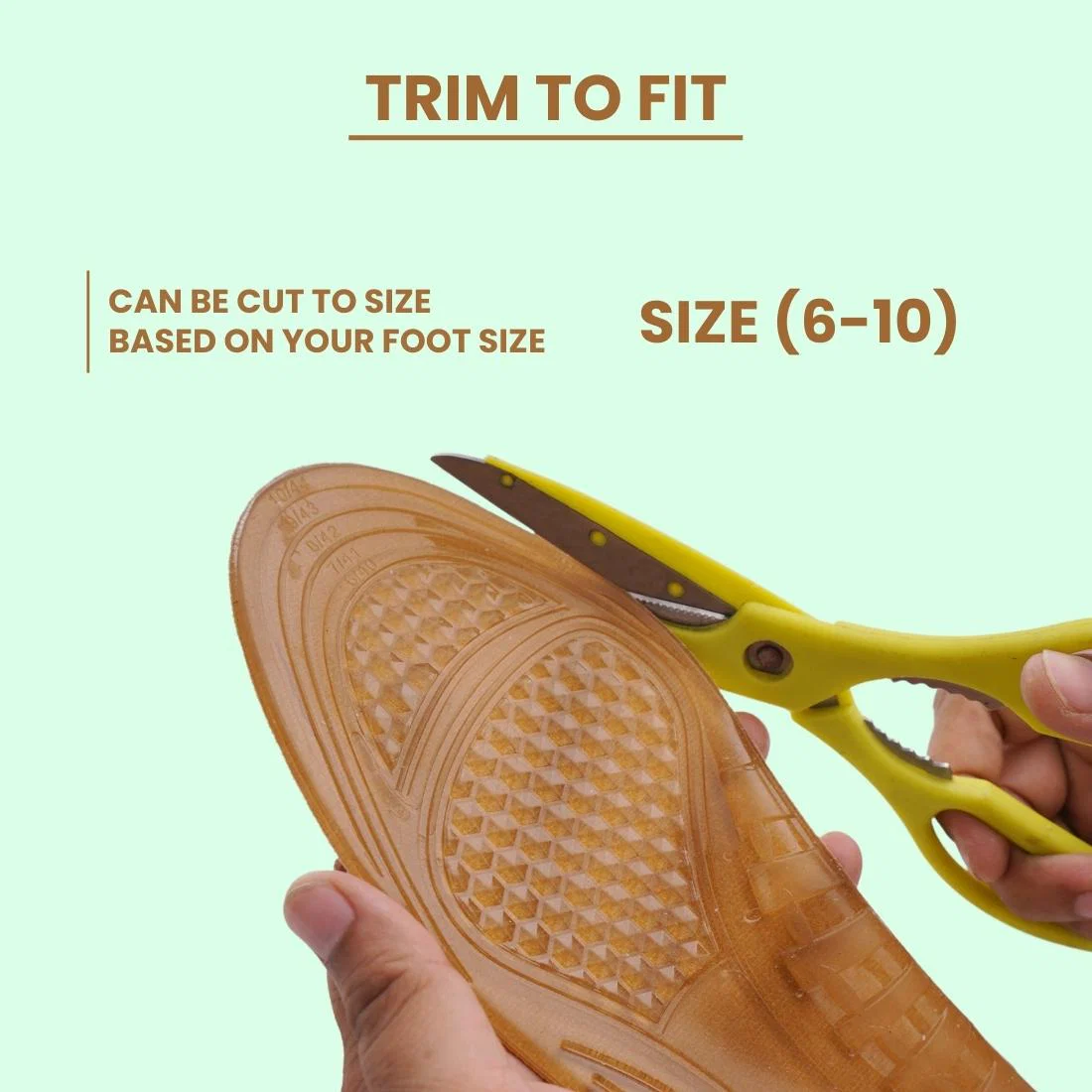 Helios Gel Insole for Flat Foot  FOR MEN (Trim to Fit SIZE 6-10) - Image 10