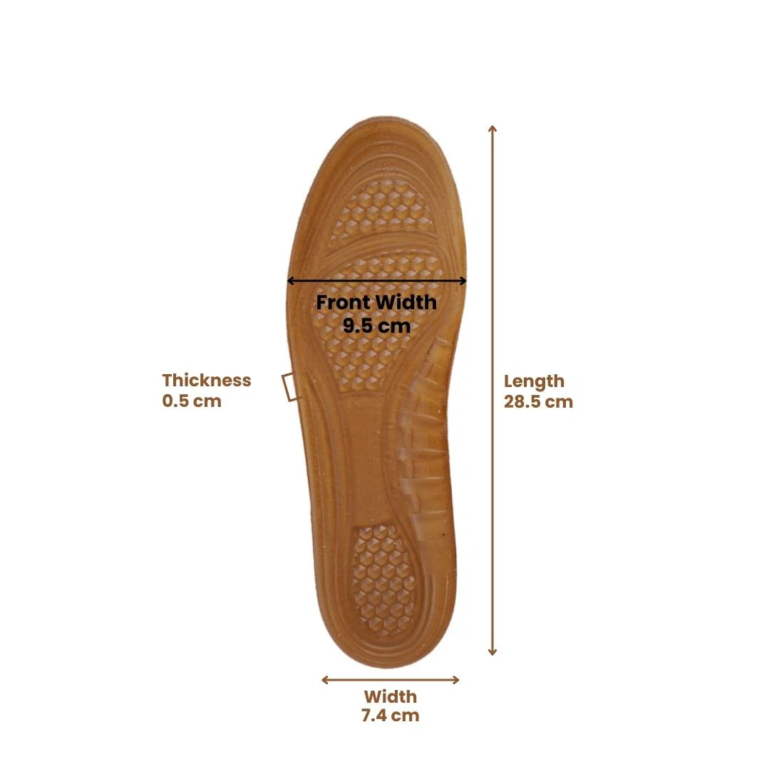 Helios Gel Insole for Flat Foot  FOR MEN (Trim to Fit SIZE 6-10) - Image 4