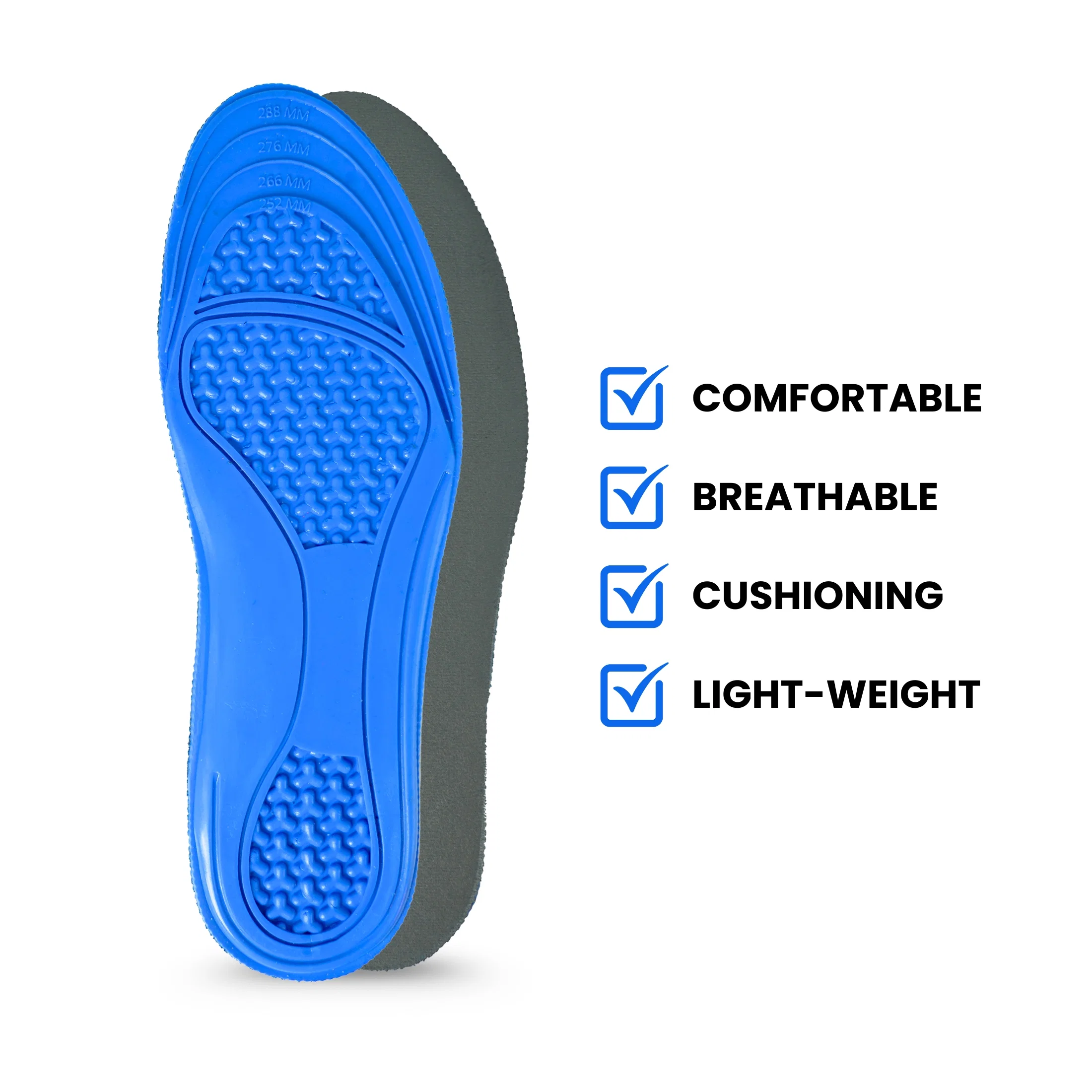Helios Soft Gel Foot Insoles For Men (TRIM TO FIT SIZE 6-10) - Image 4