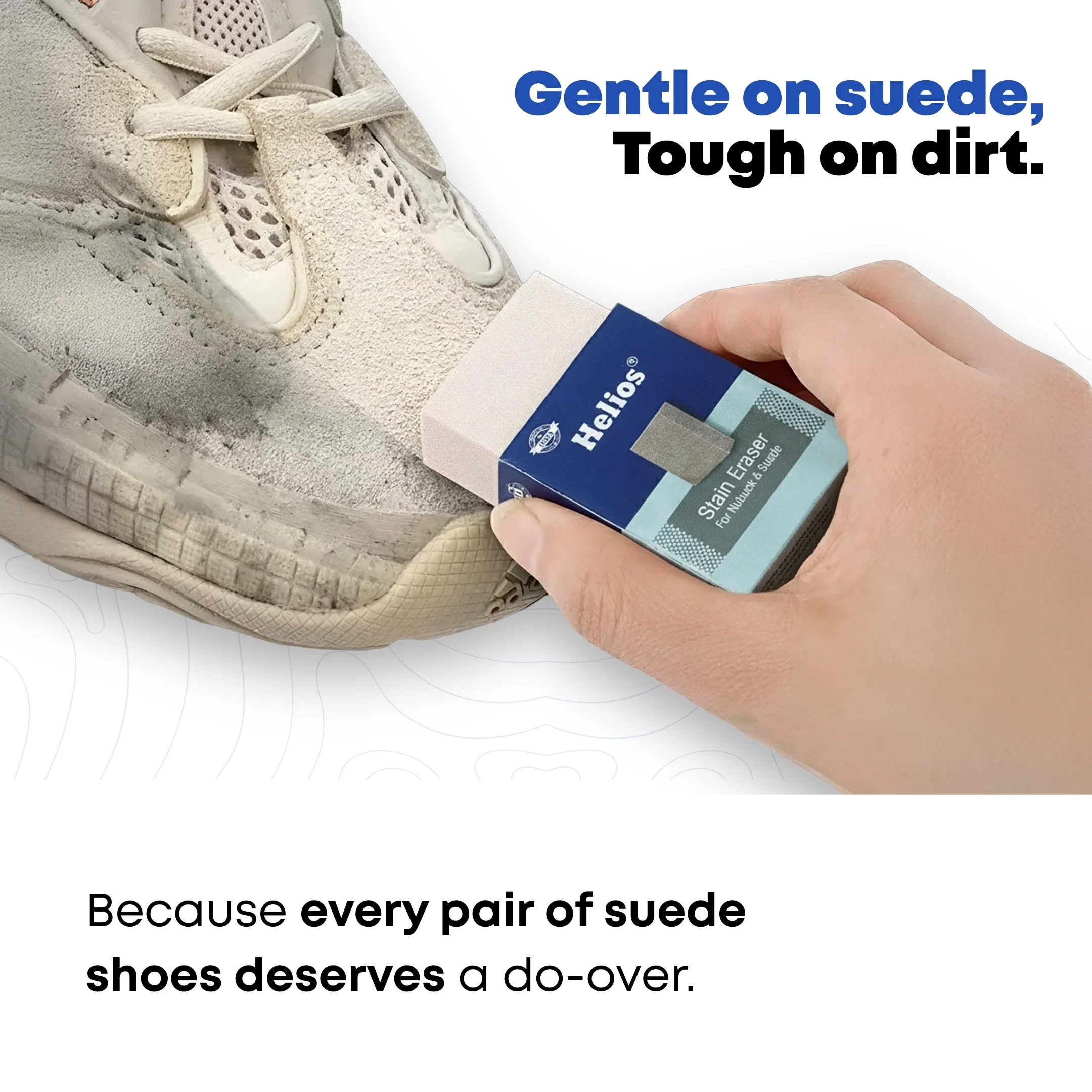 Helios Shoe Cleaning Kit with Eraser Block and suede leather brush, Safe for Suede, Nubuck, Leather - Image 6