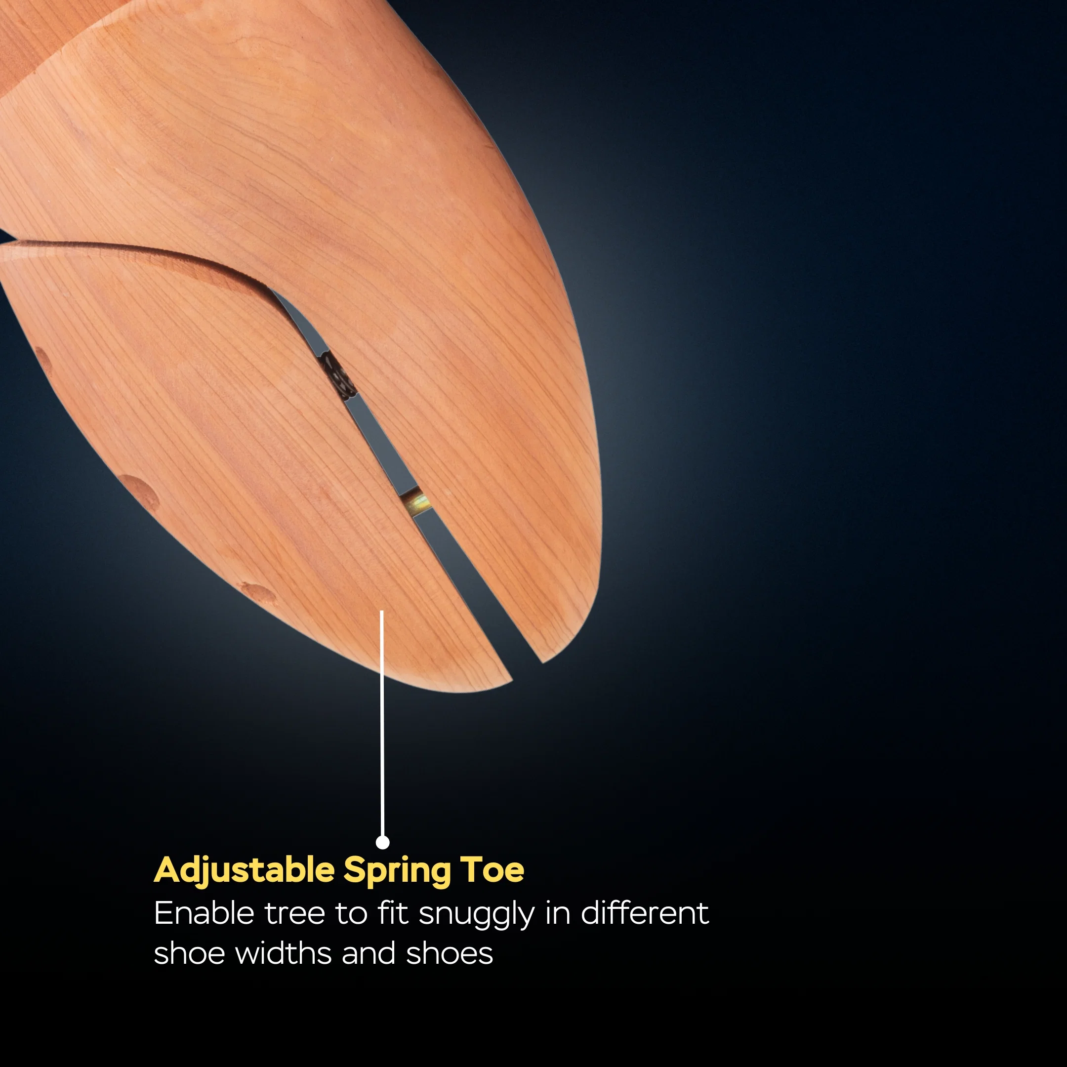 Helios Cedar Shoe Tree, Shoe Trees for Men, Adjustable Shoe Tree, Shoe Widener, Shoe Shaper, Size 6-11 - Image 5