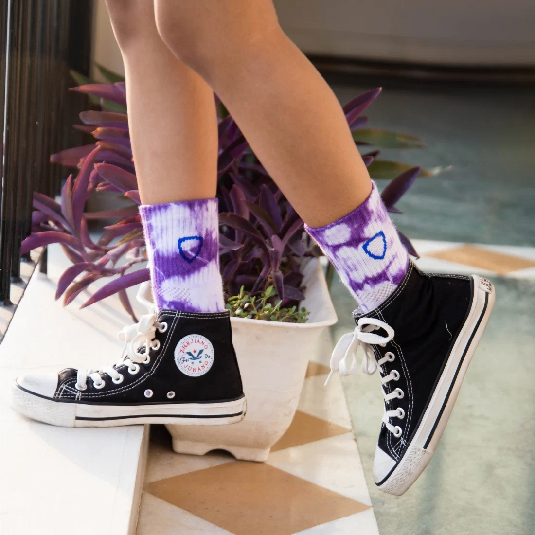 Helios Styocks Tie & Dye Ankle Length Cushion Socks - Image 10