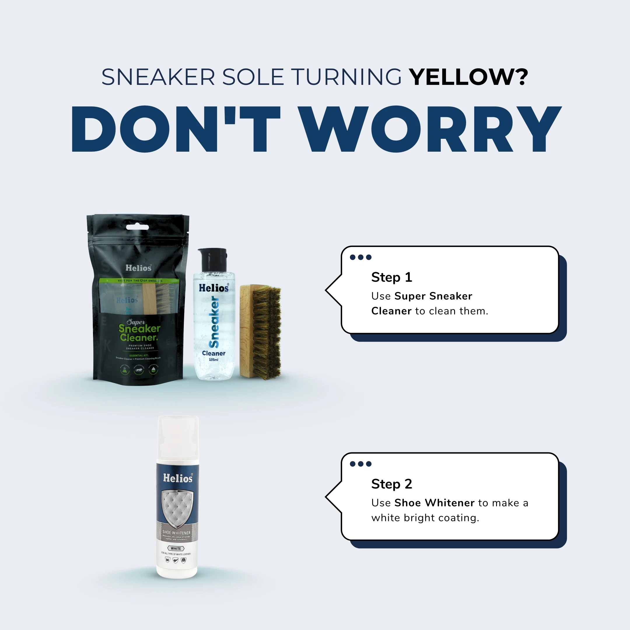 Helios Super Sneaker Cleaner & Shoe Whitener - Image 12