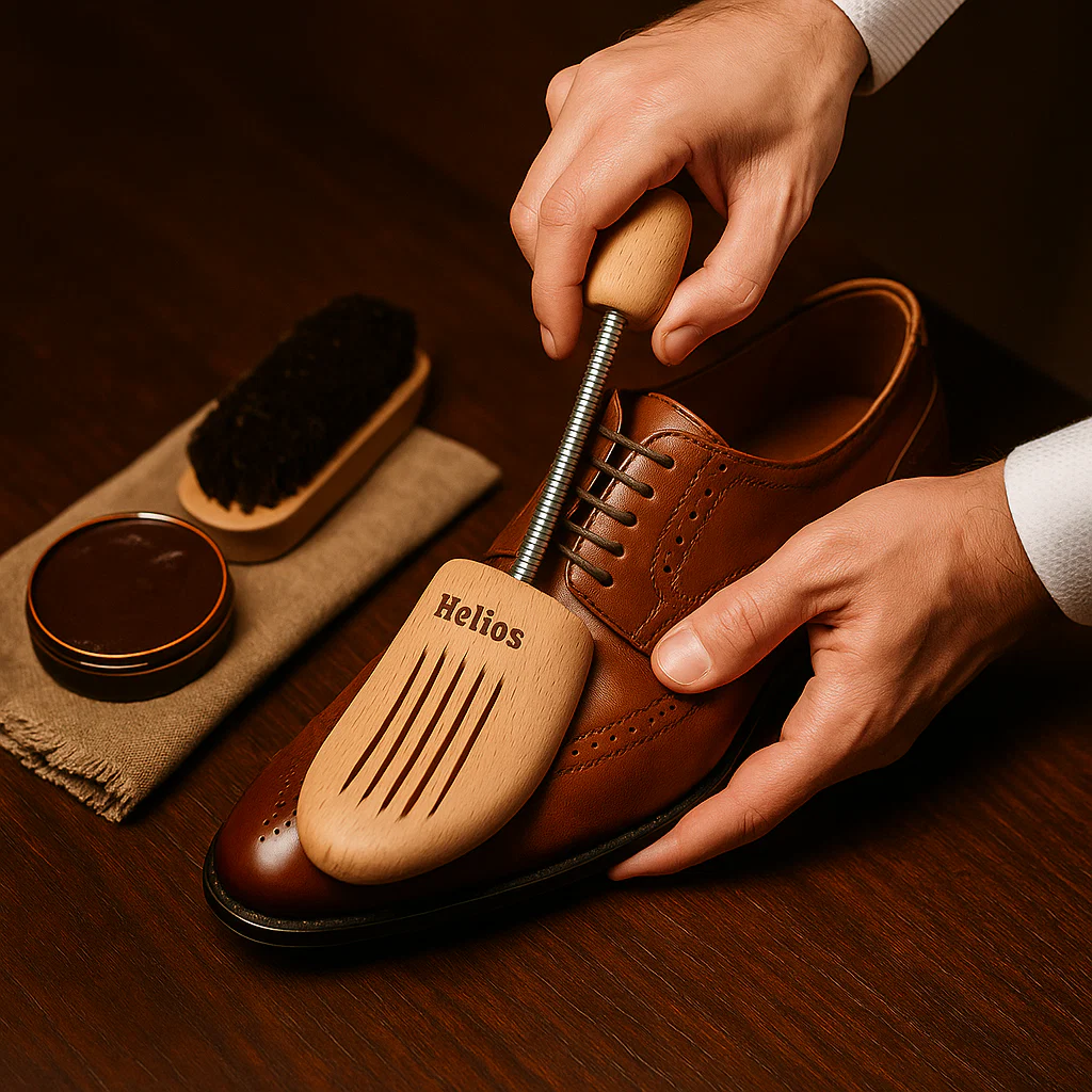 Helios Lotus Wood Shoe Trees – Shape Keeper for Leather Shoes & Sneakers - Image 3
