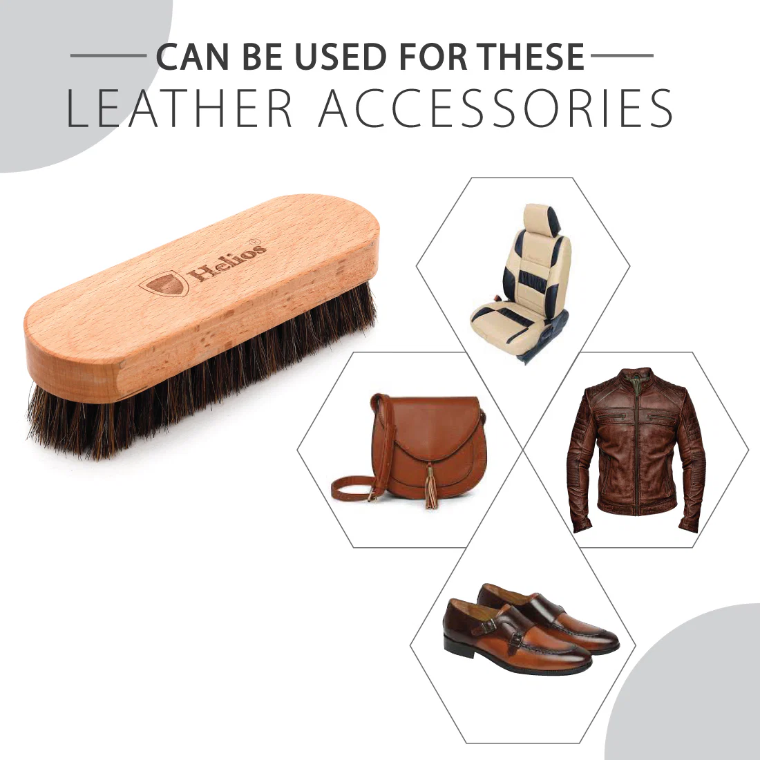 Helios 5.7 Inch 100% Horse Hair Shoe Brush - Image 6