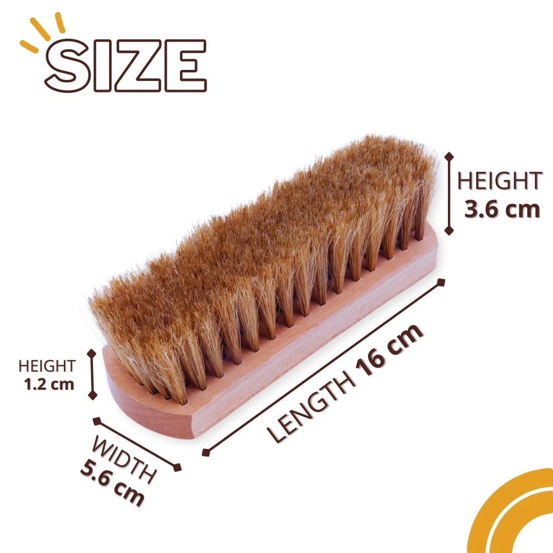 Helios 6.5 Inch 100% Horse Hair Shoe Brush - Big - Image 8
