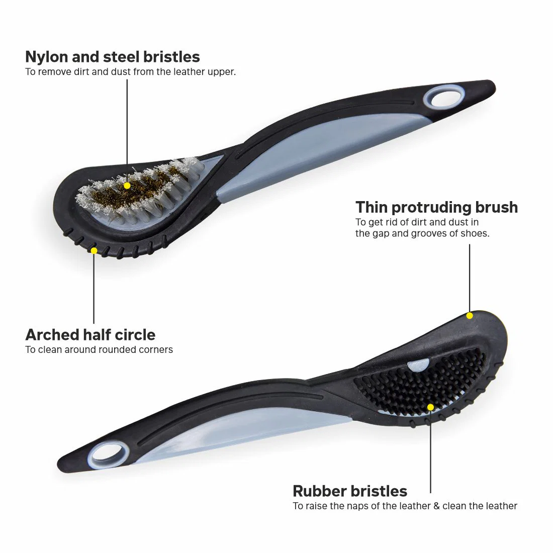 Helios Nubuck & Suede 4 way Leather Cleaning Brush - Image 11