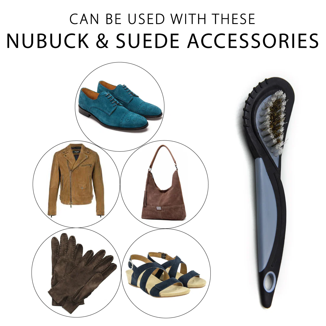 Helios Nubuck & Suede 4 way Leather Cleaning Brush - Image 5