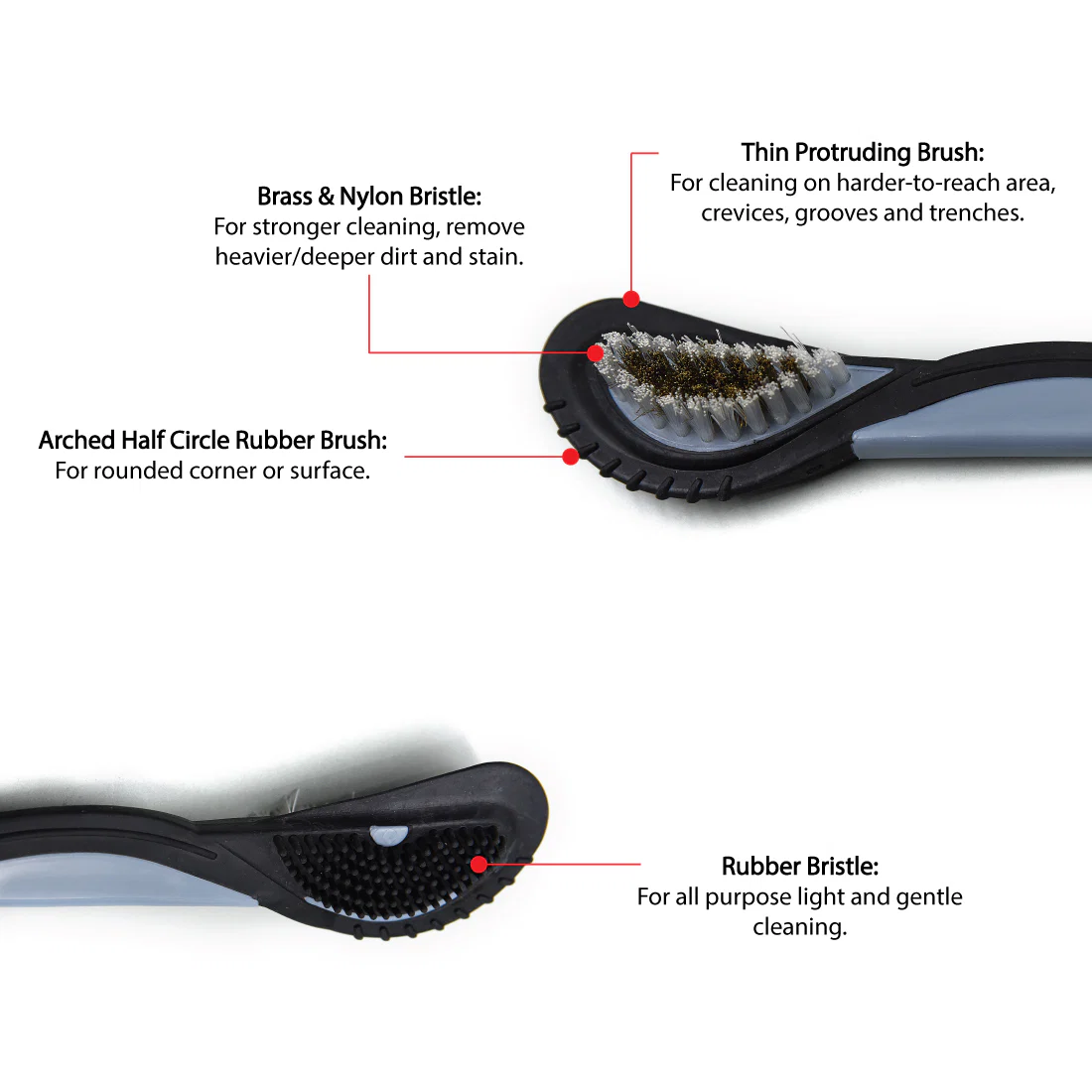 Helios Nubuck & Suede 4 way Leather Cleaning Brush - Image 7