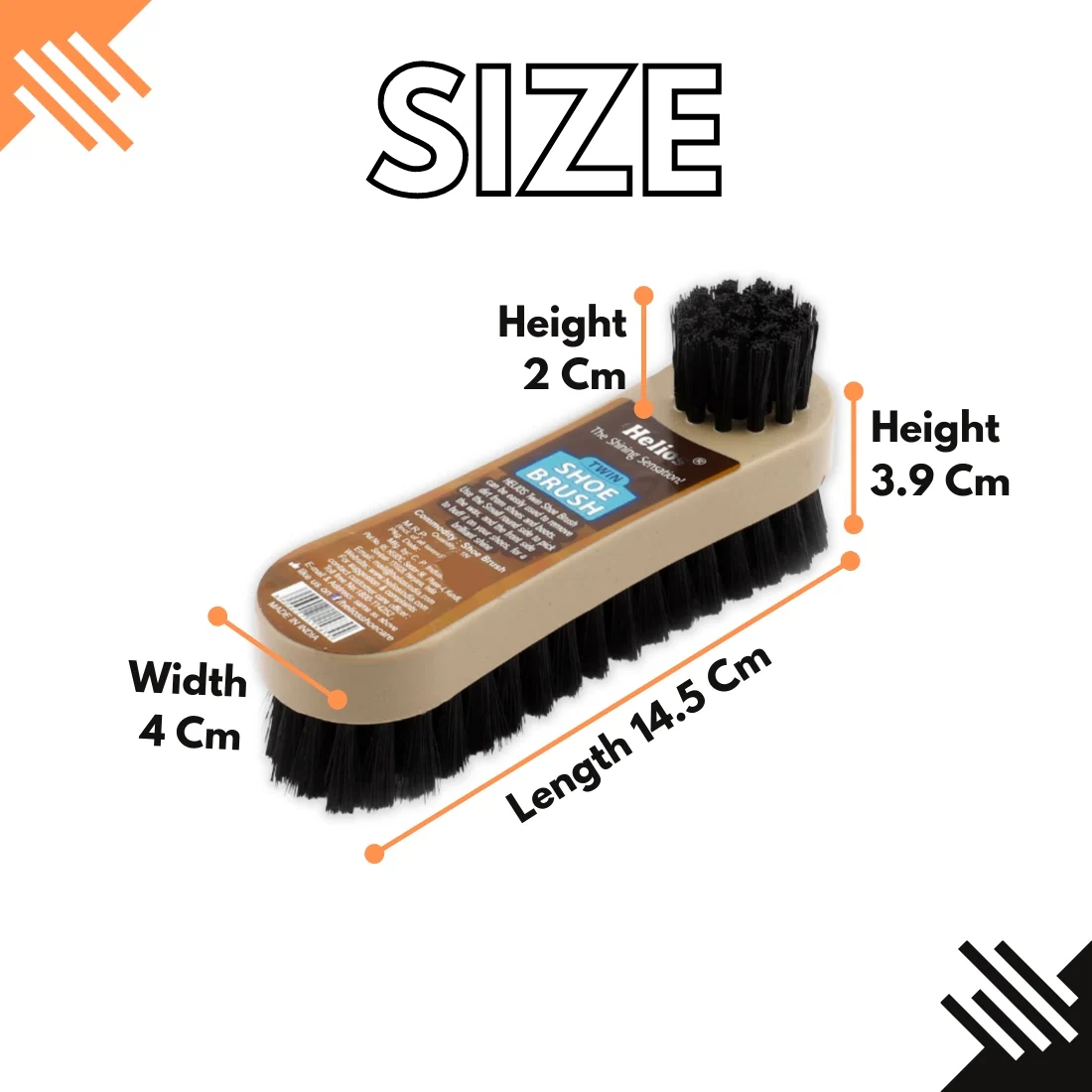 Helios 5.7 Inch Twin Shoe Brush - Image 3